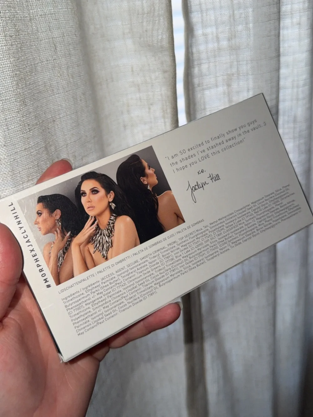 Morphe Jaclyn Hill Eyeshadow Palette — Cream Case with Gold Accents